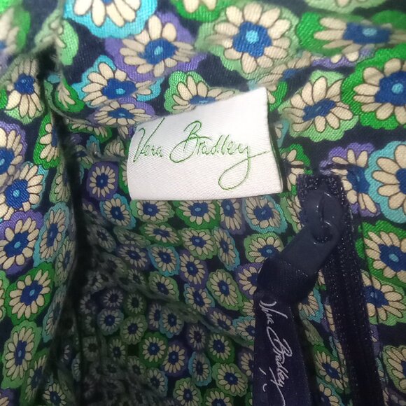 VERA BRADLEY BLUE RAPSODY ALICE PURSE, KISS LOCK, BLUE/GREEN PATTERN - Picture 10 of 16